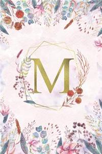 M - Monogrammed Floral Journal