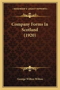 Company Forms in Scotland (1920)