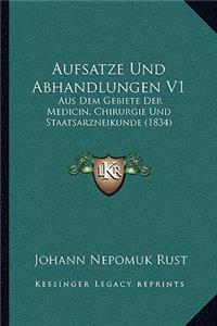 Aufsatze Und Abhandlungen V1