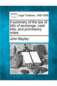 Summary of the Law of Bills of Exchange, Cash Bills, and Promissory Notes.