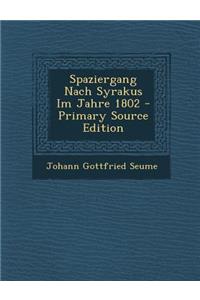 Spaziergang Nach Syrakus Im Jahre 1802