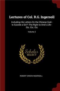 Lectures of Col. R.G. Ingersoll