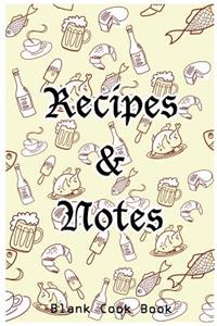 Blank Cookbook Recipes & Notes: Cooking Gifts Recipe Book Recipe Binder