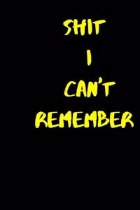 Shit I Can't Remember
