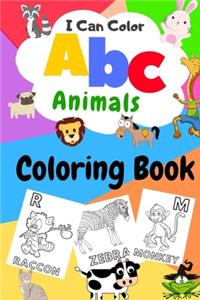 I Can Color ABC Animals Coloring Book