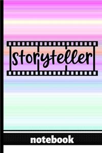 Storyteller - Notebook: Blank Lined Notepad for Photographers - 35 MM Film Colorful Cover Design - Great For Those Who Love Photography