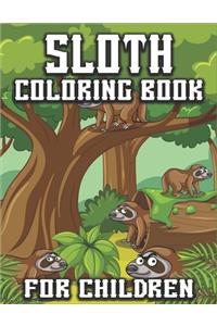 Sloth Coloring Book for Children