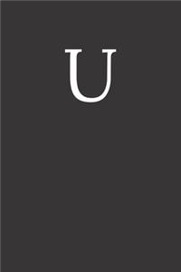 Buchstabe U Notizbuch