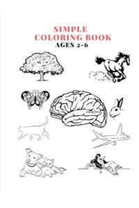 SIMPLE COLORING BOOK Ages 2-6