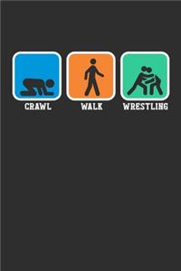 Crawl Walk Wrestling: Personal Planner 24 month 100 page 6 x 9 Dated Calendar Notebook For 2020-2021 Academic Year