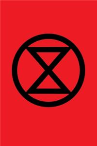 Extinction Rebellion Logo Journal With XR Badge Crimson Red
