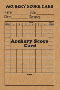 Archery Score Card