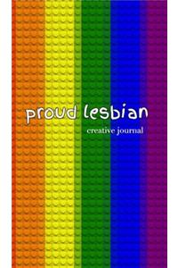proud lesbian rainbow lego style creative Blank page Journal