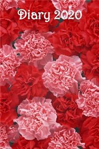 Diary: Carnations - Bespoke, Personalised Desk Diary. Contact Us If You Would Like Your Own Image, Name or Other Text on a Book