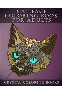 Cat Face Coloring Book For Adults