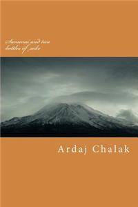 Samurai and two bottles of sake