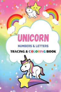 Unicorn Numbers & Letters Tracing & Coloring Book