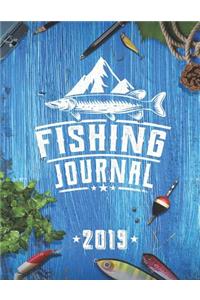 Fishing Journal 2019, 110 Pages, 8.5 X 11