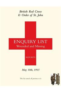 British Red Cross and Order of St John Enquiry List for Wounded and Missing