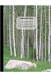 Aspen Tree Grove Composition Notebook: College Ruled