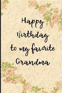 Happy Birthday to My Favorite Grandma