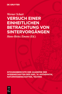Versuch Einer Einheitlichen Betrachtung Von Sintervorgängen