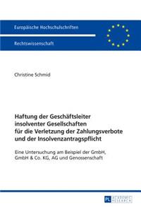 Haftung Der Geschaeftsleiter Insolventer Gesellschaften Fuer Die Verletzung Der Zahlungsverbote Und Der Insolvenzantragspflicht