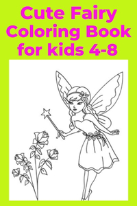 Cute Fairy Coloring Book for kids 4-8