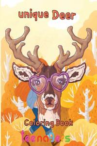 Unique Deer Coloring book teenagers