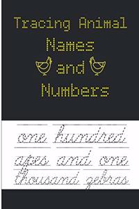 Tracing Animal Names and Numbers