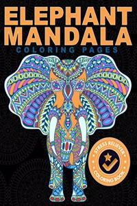 Elephant Mandala Coloring Pages Stress Reliever Coloring Book