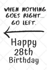 When nothing goes right... Go left Happy 28th Birthday