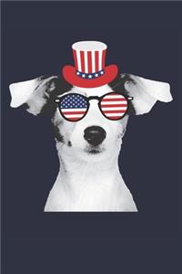 Jack Russel Terrier Journal - Jack Russel Terrier Notebook - Fourth Of July Gift for Dog Lovers
