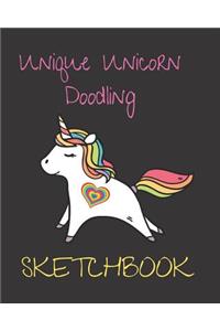 Cute Unicorn lovers Blank Sketchbook Journal for Sketching or Writing