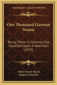 One Thousand German Nouns