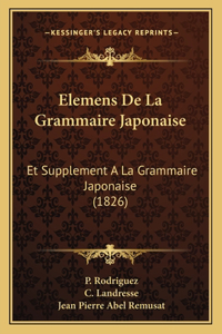Elemens de La Grammaire Japonaise
