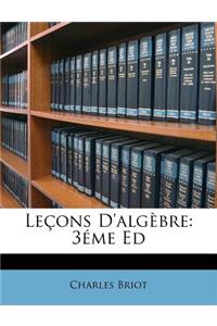 Leçons d'Algèbre