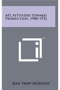 AFL Attitudes Toward Production, 1900-1932