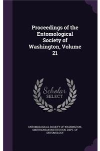 Proceedings of the Entomological Society of Washington, Volume 21