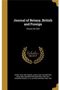 Journal of Botany, British and Foreign; Volume 58 1920