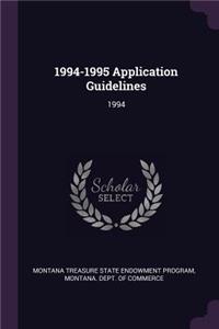 1994-1995 Application Guidelines
