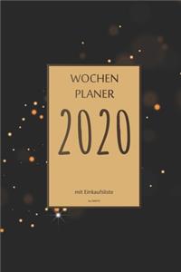 Wochenplaner 2020 mit Einkaufsliste