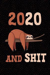 2020 Planner January to December Sloth