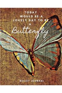 Monarch Butterfly Dotted Bullet Grid Journal, Dot Grid Notebook-200 pages - 8x10 inch (20.32 x 25.4 cm)