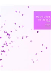 Music lined notebook 5 staves per page