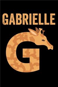 Gabrielle: Journal (Diary, Notebook) Personalized Custom Name Alphabet Giraffe Birthday Gift for Girls