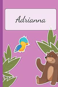 Adrianna: Personalized Name Notebook for Girls - Custemized with 110 Dot Grid Pages - A custom Journal as a Gift for your Daughter or Wife - Perfect as School