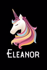 Eleanor: Personalized Custom Name Unicorn Themed Monthly 2020 Planner (Calendar, To Do List, Monthly Budget, Grocery List, Yearly Financial Goals) Gift for G