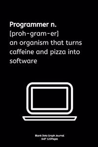Programmer n.[proh-gram-er] an organism that turns caffeine and pizza into software