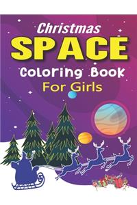 Christmas Space Coloring Book For Girls